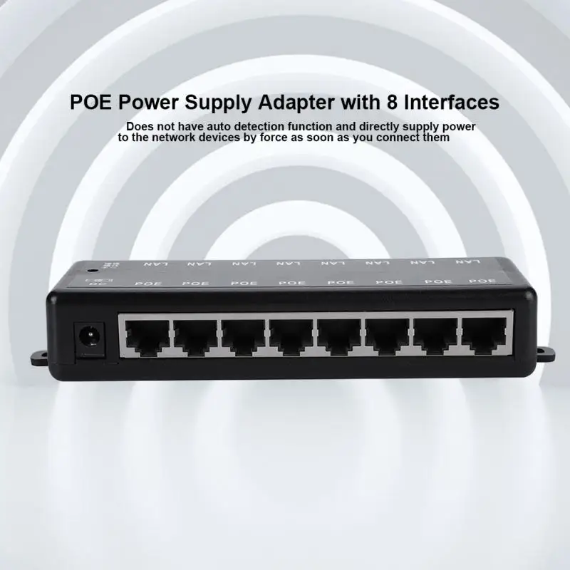 DC12V 48V 8 интерфейсов Пассивный адаптер PoE Power Over Ethernet модуль питания POE