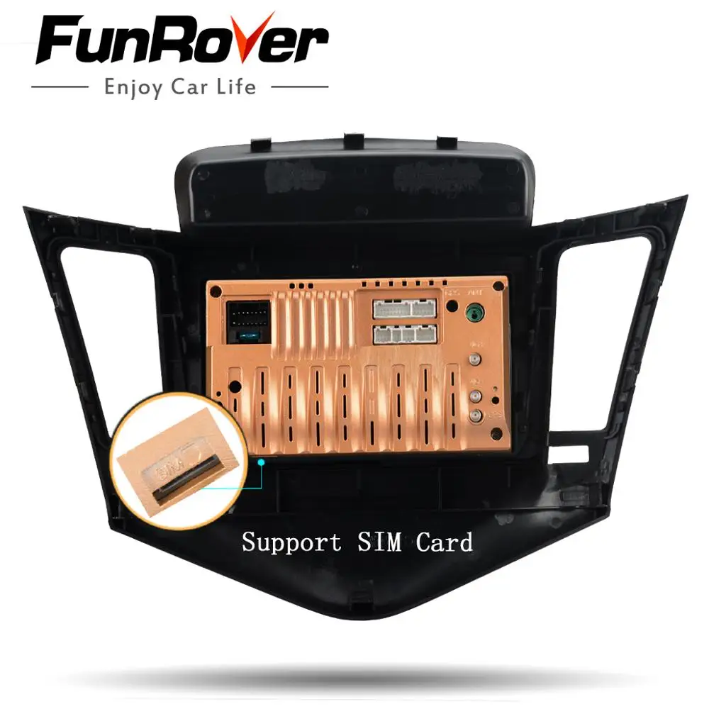 Sale Funrover Octa Core car radio Multimedia stereo player 2 din android 9.0 For Chevrolet Cruze 2009-2013 car gps navigation DSP LTE 5