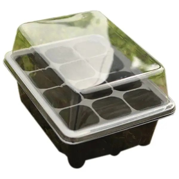 

NHBR-Germination Seed Starter Tray Seed Box Flower Plant Pot For Home Office Decor12 Hole Grow Box19 X15X11Cm