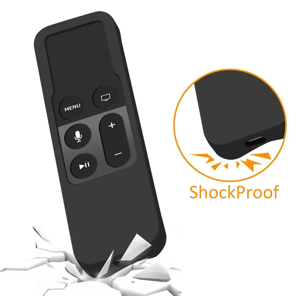 Защитный чехол для Apple TV 4K 4 го поколения Siri силиконовый с дистанционным