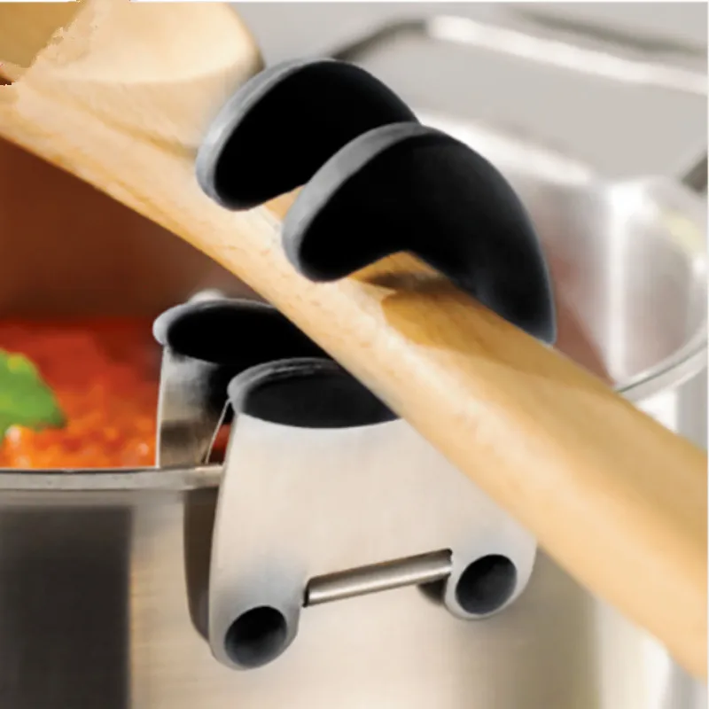 

NEW Heat Resistant Spatula Holding Clip Stainless Steel Tongs Holder for Pot Pan Spoon Rest Spatula Storage Rack Cook Tool