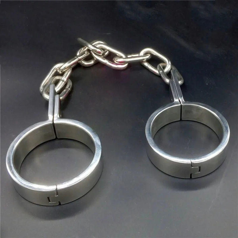 Newest chain shackles stainless steel leg irons bdsm bondage restraints