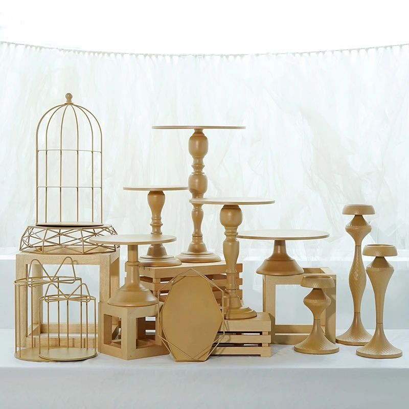 

Champagne cake stand 1 piece cake tools fondant dessert tray home decoration sweet table party supplier candle holder