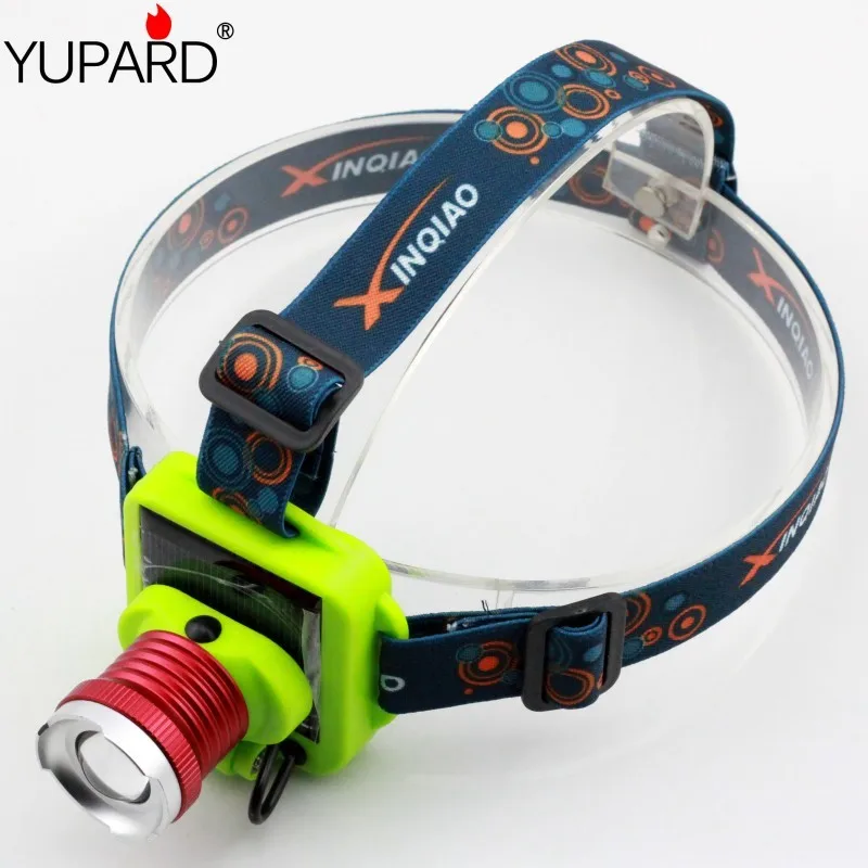 Налобный фонарь YUPARD на солнечной батарее светодиодный головной с 3 режимами и