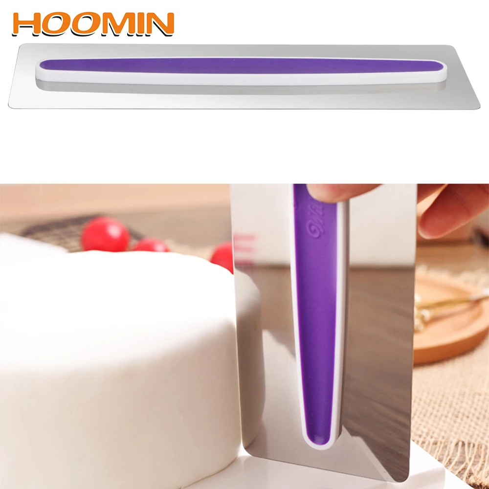  HOOMIN Cookie Pastry Scraper Cake Decorating Tool Butter Cream Icing Frosting Knife Stainless Steel