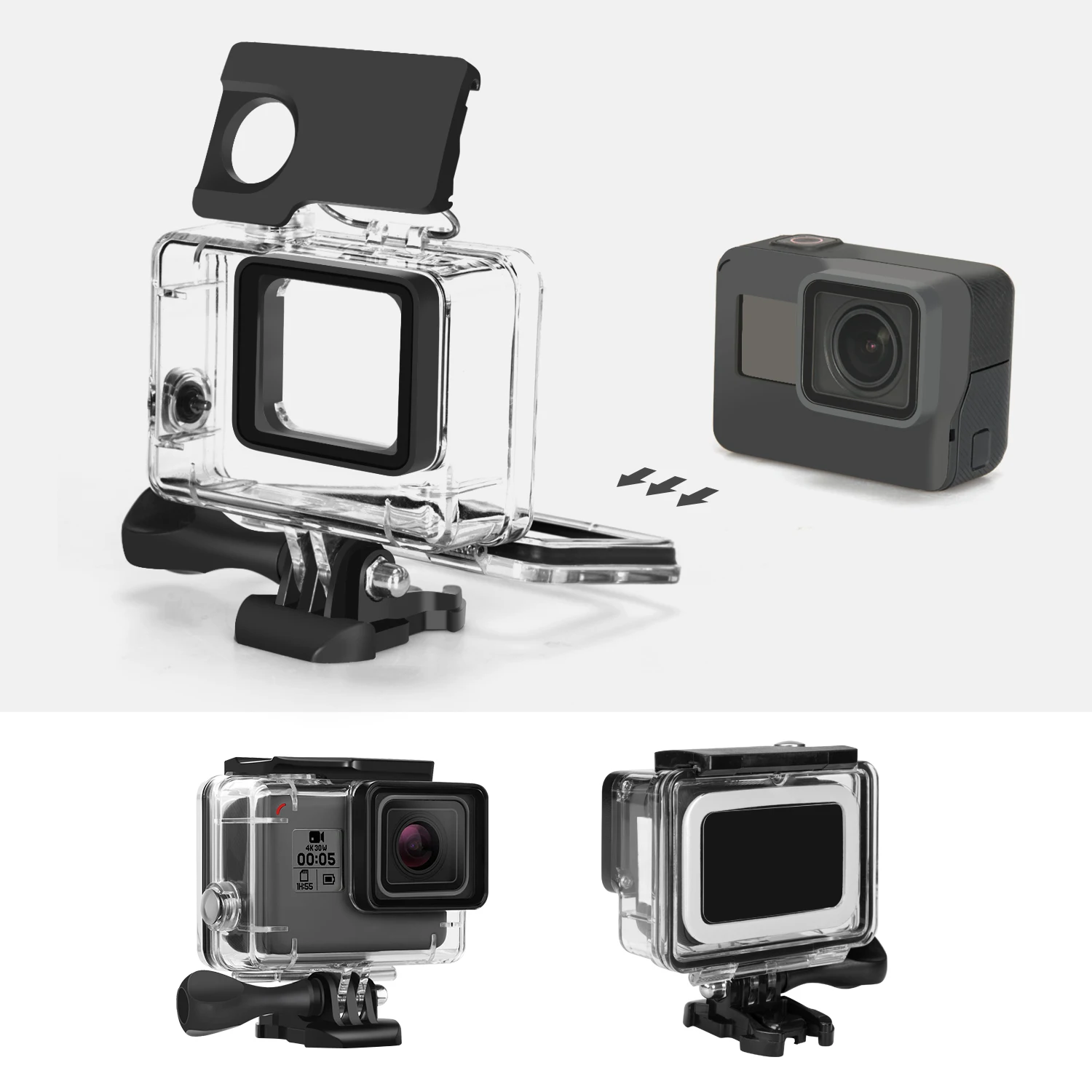 Водонепроницаемый чехол крупным планом макро набор аксессуаров для GoPro Hero 7 Black/HD