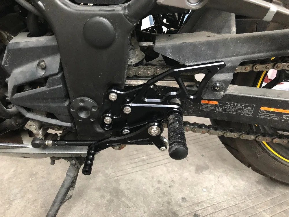 Полный ЧПУ Алюминиевый Мотоцикл Регулируемые Rearsets Footpeg задние наборы подножки для Kawasaki ninja300 NINJA 300 NINJA300R 2013