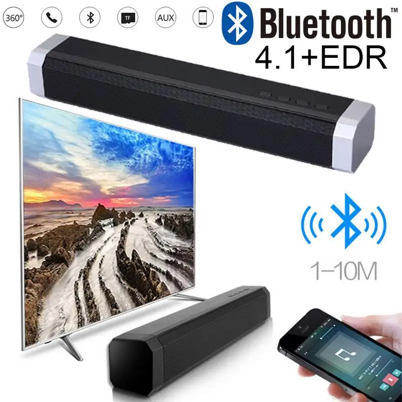 Домашний кинотеатр Bluetooth ТВ Саундбар сильный бас 10 Вт мощность 3D объемный