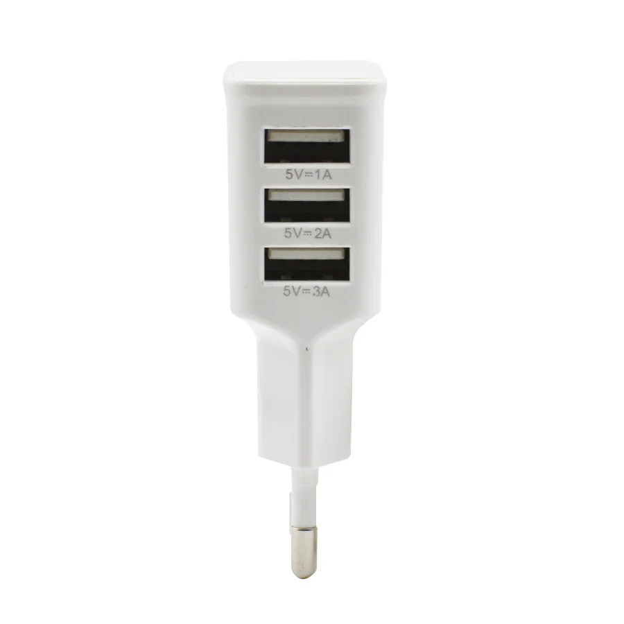 5V 2A EU US Plug 3 порта USB универсальный мобильный телефон зарядное устройство