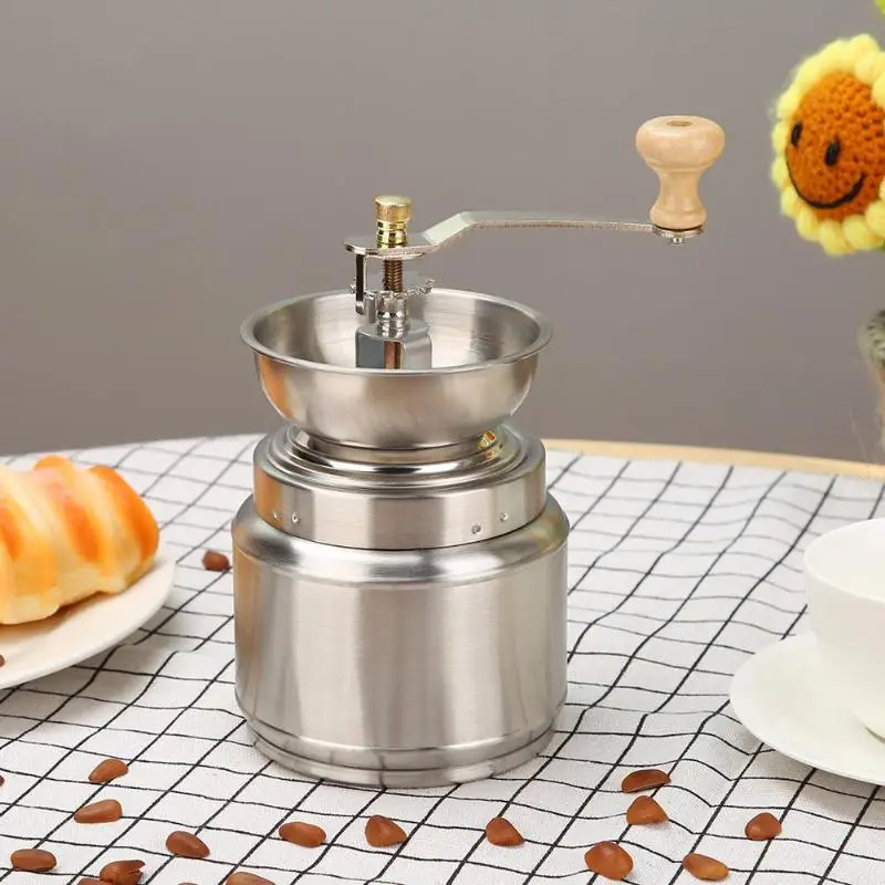 

Stainless Steel Hand Manual Coffee Grinder Bean Pepper Spice Burr Mill Tool