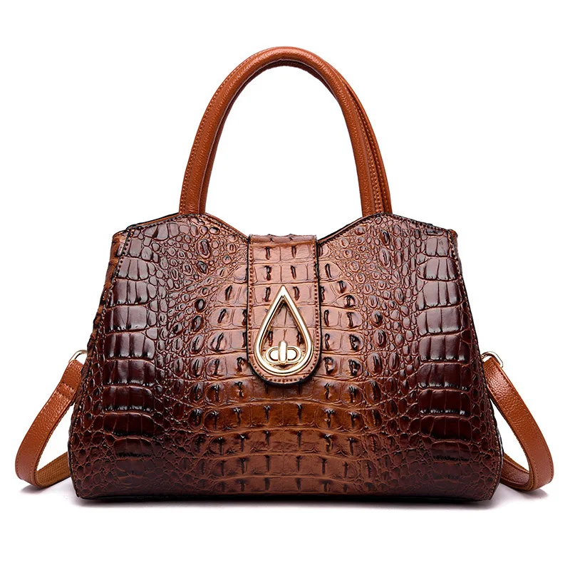 

2019 Fashion Commute Package Woman Shoulder Bag Crocodile Grain Embossing Woman Pu Single Shoulder Handbag