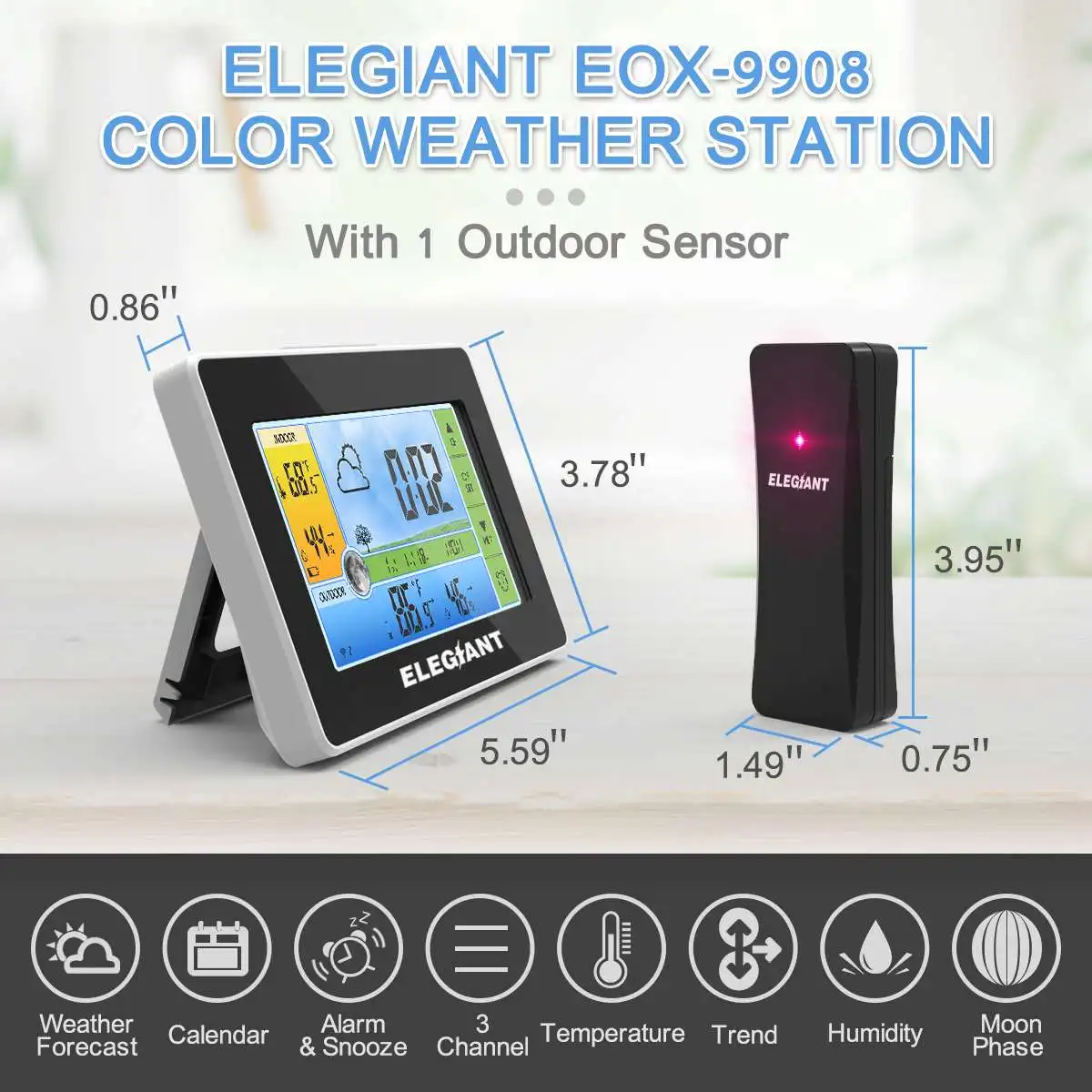 

2019 Wireless Home Weather Station Thermometer Hygrometer Meter Indoor Outdoor Digital Temperature Humidity Sensor LCD Screen