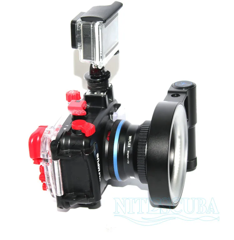NiteScuba Дайвинг Weefine кольцо свет 3000 & макрообъектив wfl03 для TG4 TG5 Gopro Sony Canon Nikon камера