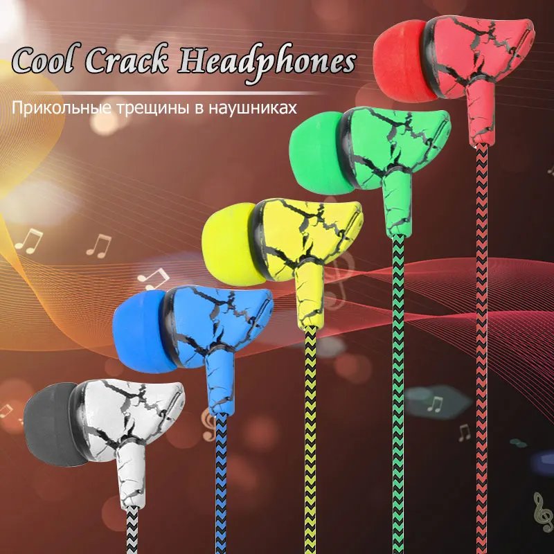 

Sport Earphone Super Bass 3.5mm Crack Colorful In-ear Earphone With Microphone Music Earbud For Mobile phone Universal For MP4