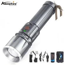 AloneFire X900 CREE XML T6 светодиодный фонарь Zaklamp алюминиевый фонарь с зумом водонепроницаемый фонарь hike 26650 аккумулятор USB зарядка