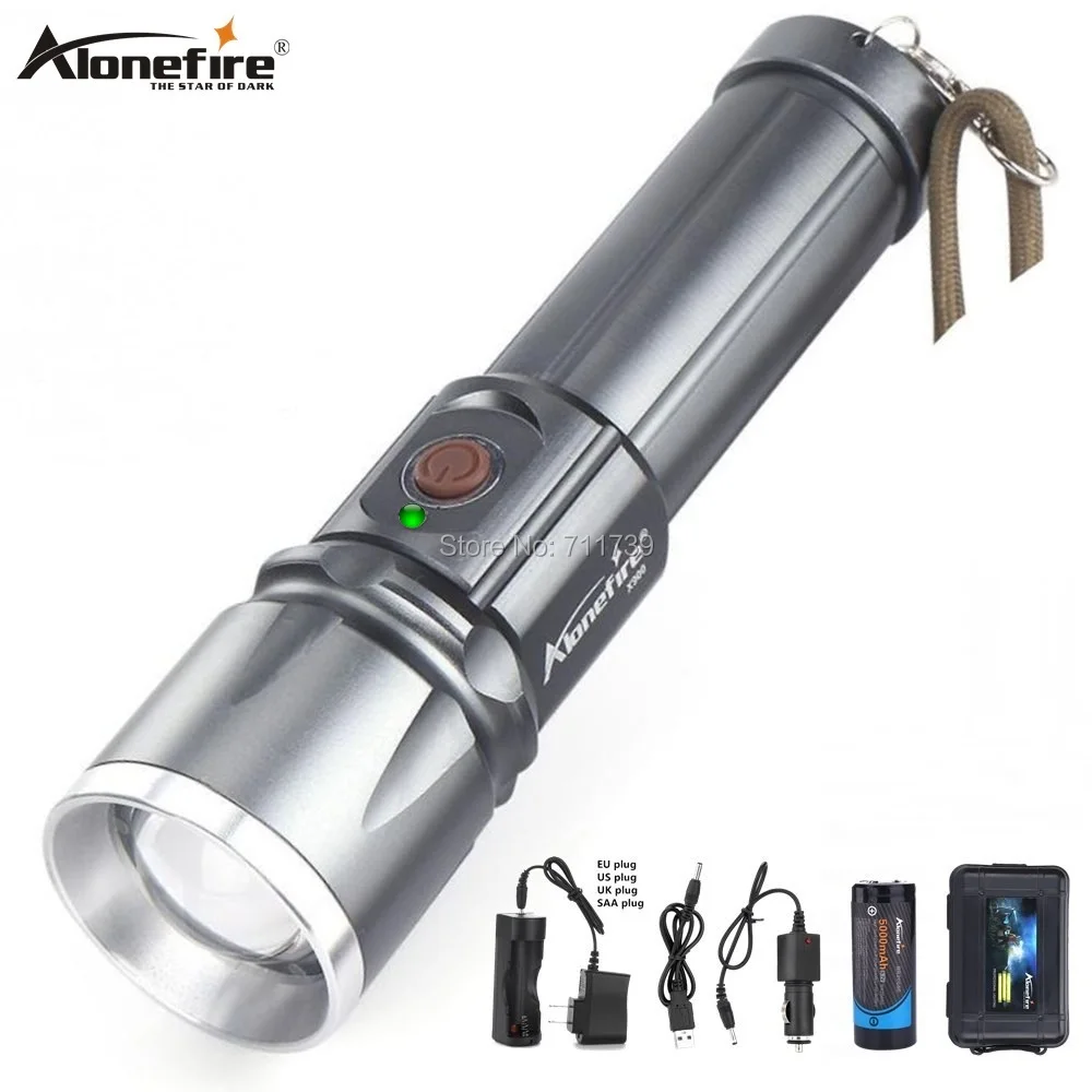 Светодиодный алюминиевый фонарик AloneFire X900 CREE XML T6 с фокусировкой