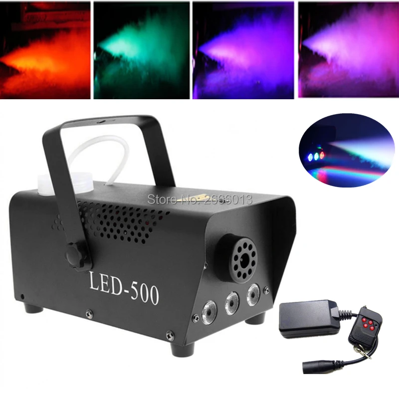 

Wireless Control 500W Smoke Machine With LED Lights/RGB LED Fog Machine/Professional Stage Fogger/Smoke Ejector For Disco Party