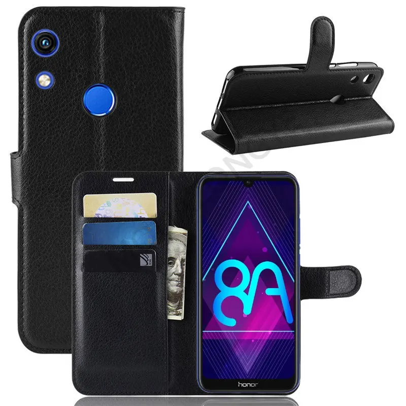 Honor 8a чехол Jat lx1 Чехол Флип Роскошный кошелек для телефона из искусственной кожи