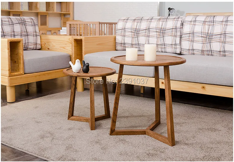 Brand New Japanese-style Oak Wood round coffee table coffee round table, round furniture, for tatatami tea house coffee shop