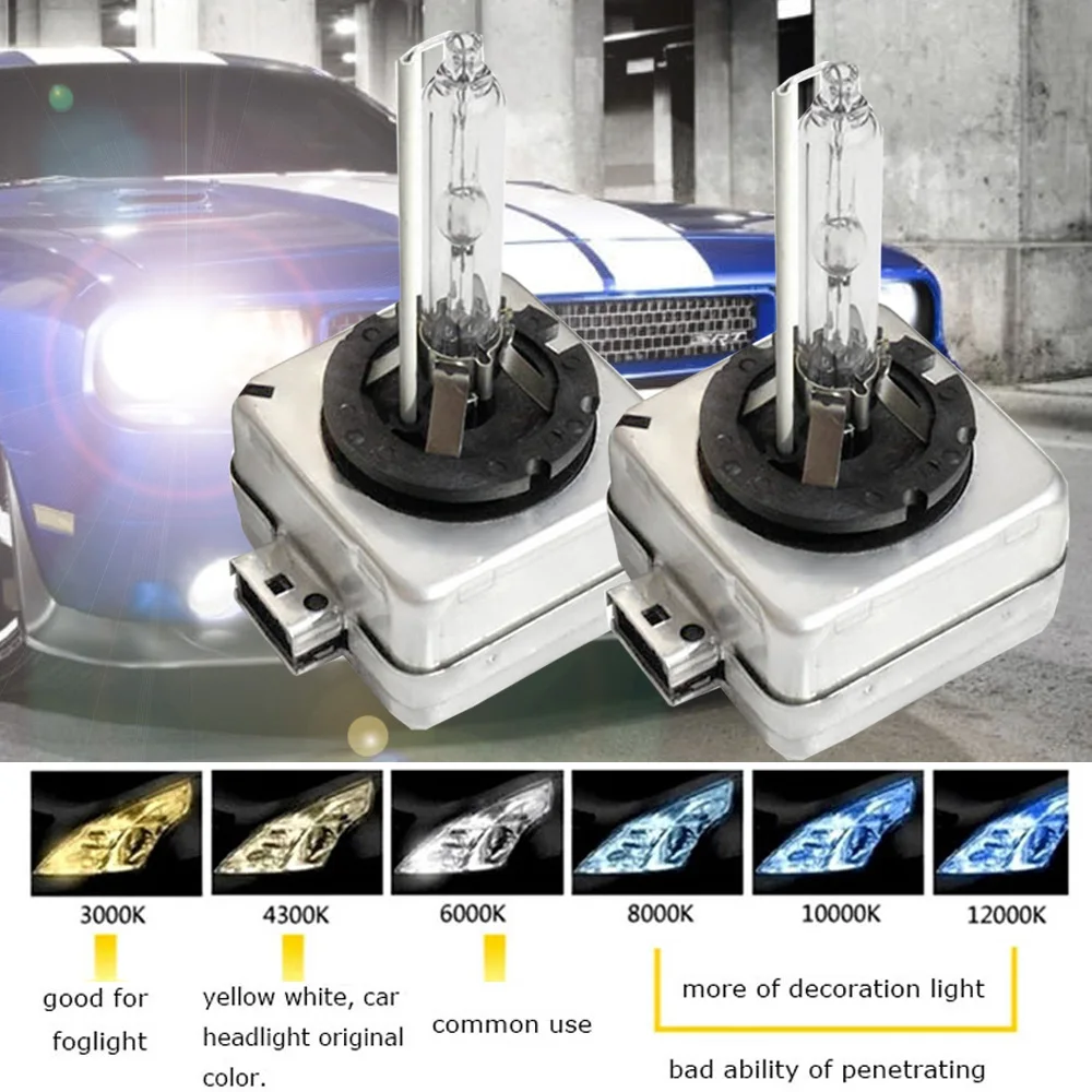 2 шт. 35 Вт 12 В D1S 4300 D3S D3C D4S D4 ксеноновая лампа 6000 8000 10000 к D1C D2C сменная для