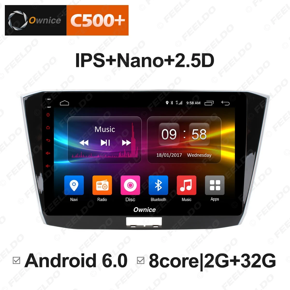 Sale LEEWA 10.1" Android 8.1 8-Core/DDR3 2G/32G/Support 4G LTE Car Media Player With GPS/FM/AM RDS Radio For Volkswagen Passat 2016 2