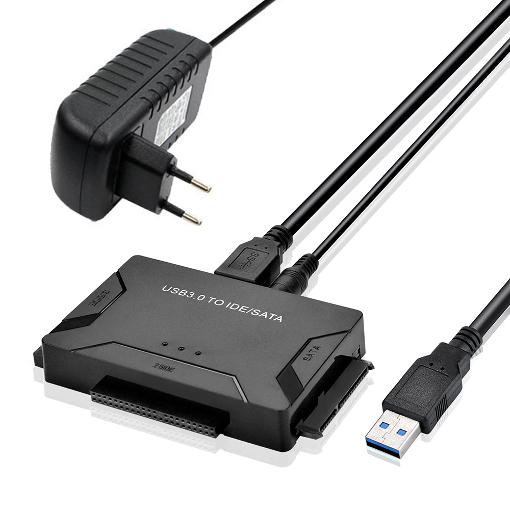 

USB 3.0 to IDE/SATA Converter Adapter with Power Switch for CD Driver Disc-carving Machine SATA Hard Disk Drive
