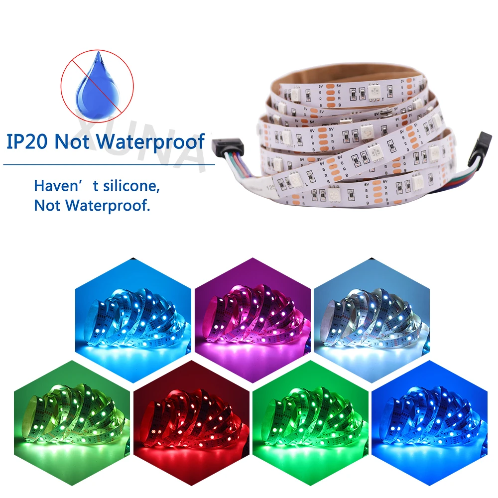 DC 5V USB 5050 RGB Светодиодная лента Цвет изменчивый ТВ Настольный экран фон смещение