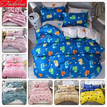 

Dinosaur Park Blue AB Double Side Duvet Cover Adult Kid Child Boy Soft Cotton Bed Linen Single Twin Full Queen King Size 150*200