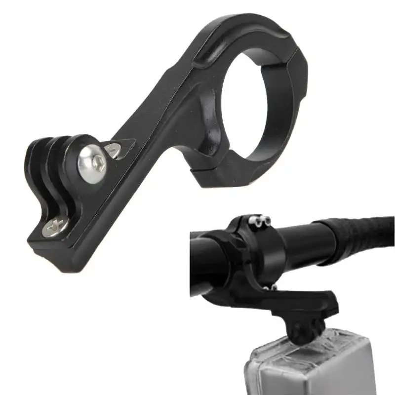 

Black Aluminum Metal Mount Support Bracket Adapter Bicycle Motorcycle Handlebar Holder Clamp for for GoPro HD HERO