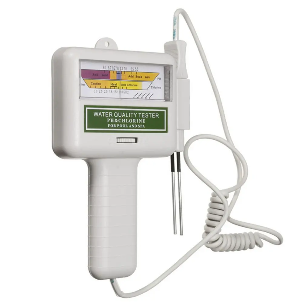

PH Cl2 Chlorine Level Meter Water Quality Tester Test Monitor For Swimming Pool Spa Water Quality Detector