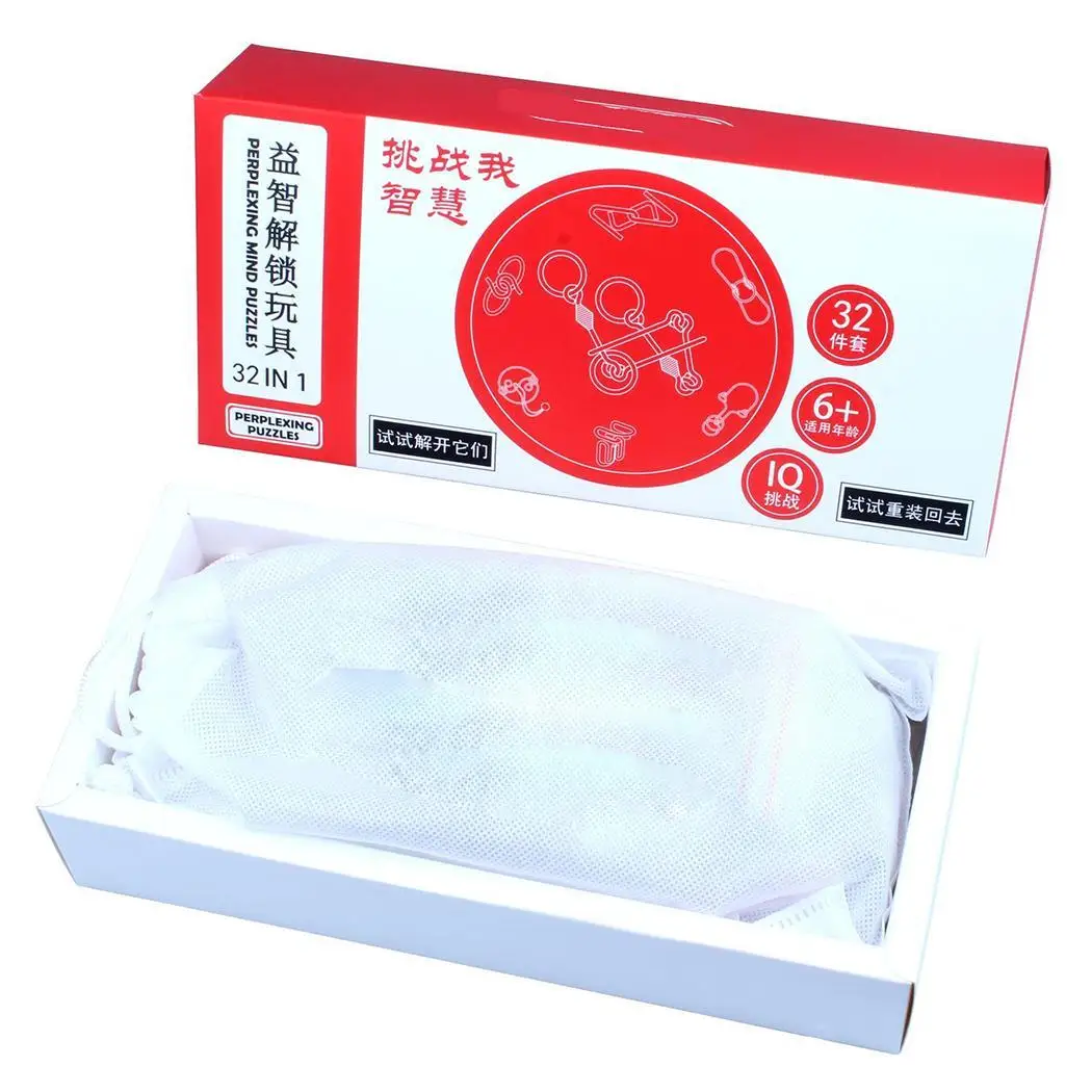 Adults Mind Children for Brain Wire IQ Toys Puzzle Reliever Puzzles Teaser Metal Anti-Stress Materials