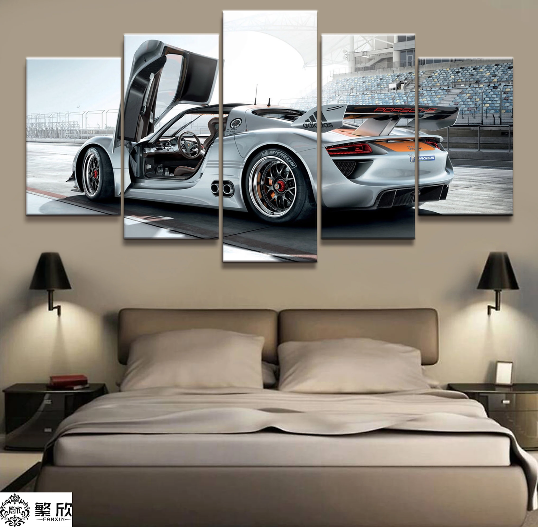Модульный холст для домашнего декора 5 шт. 918 Rsr супер автомобильный постер