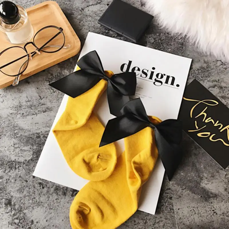 

Women christmas socks Cotton Sock With Big Bow Solid Female Short Sock kerst sokken Cute new year womenx27s Christmas Socks