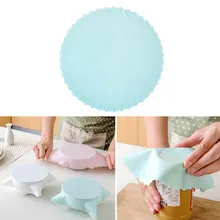 Круглые многоразовые растягивающиеся силиконовые крышки для пищевых продуктов, крышки для чаш, растягивающиеся обертывания для кухонных и домашних продуктов