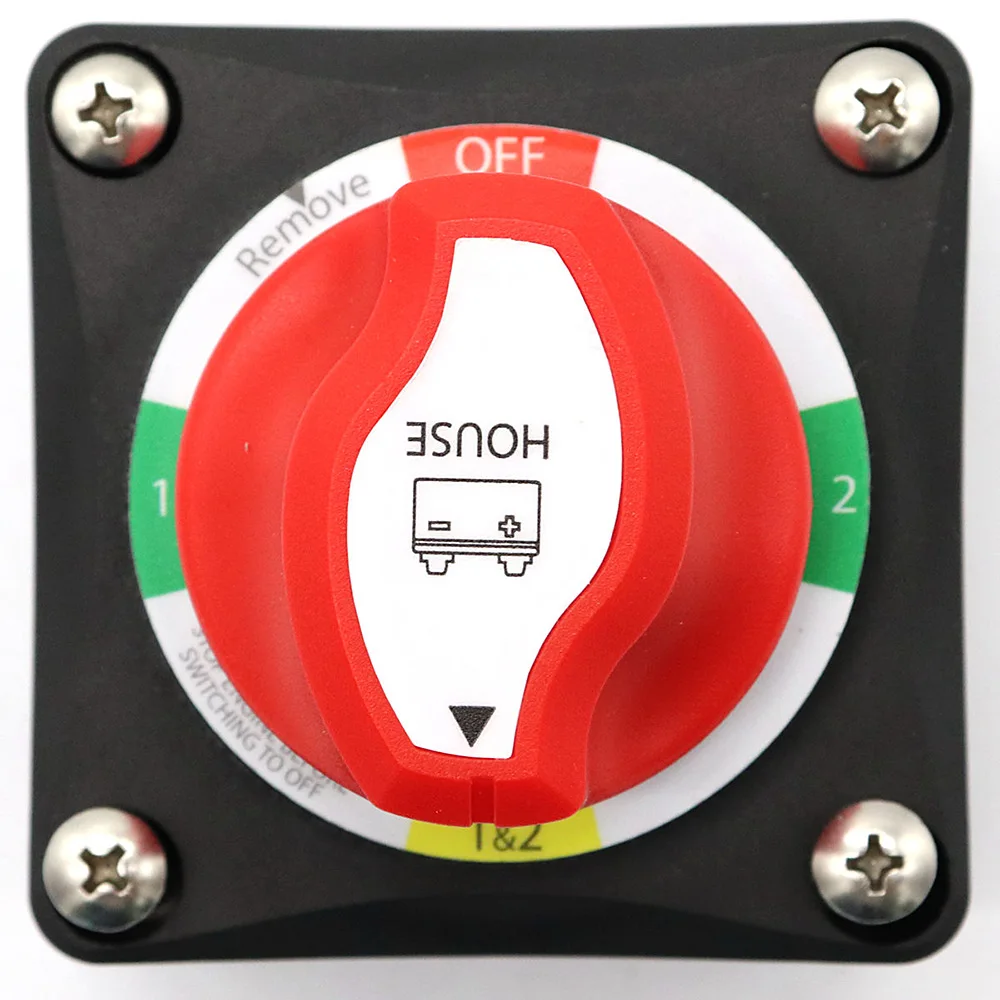 

Dual Battery Selector Switch 275A Battery Main Switch 2 Position Switch Selector with Alternator Field Disconnect Car Styling