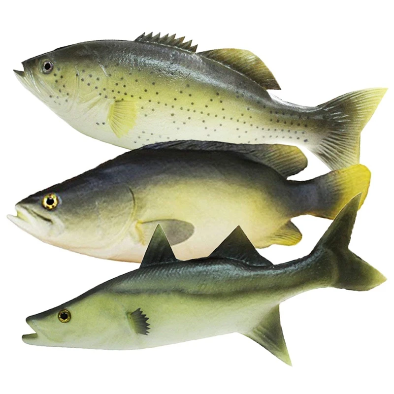 

3pcs Simulated Fish Model For Kids Pretend play Home decor Market display Photography Prop