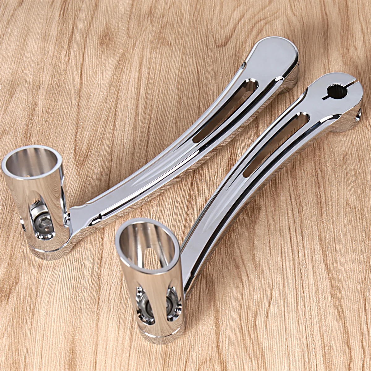

Chrome Shallow Cut Heel Toe Shift Lever&Shifter Pegs For Harley Touring Street Glide Road Glide 1997-2018
