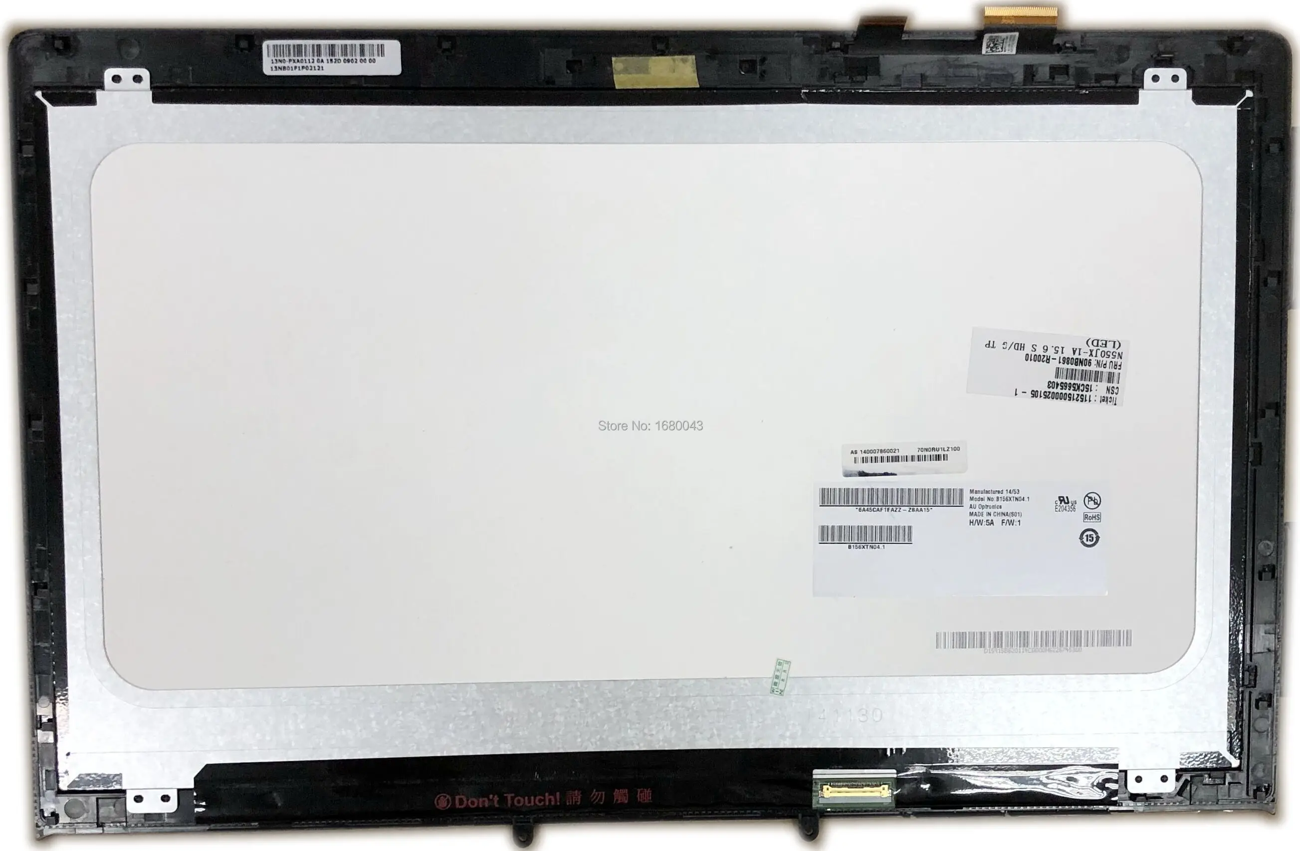 LCD LED Touch Screen Digitizer Glass Assembly with BLACK Frame Replacement For Asus Vivobook N550JX J&T 11 15639 1366X768 EDP