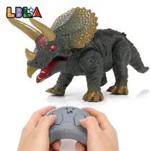 Electronic Dinosaur Toy Infrared Remote Control Triceratops Model Toy Walking with font b RC b font