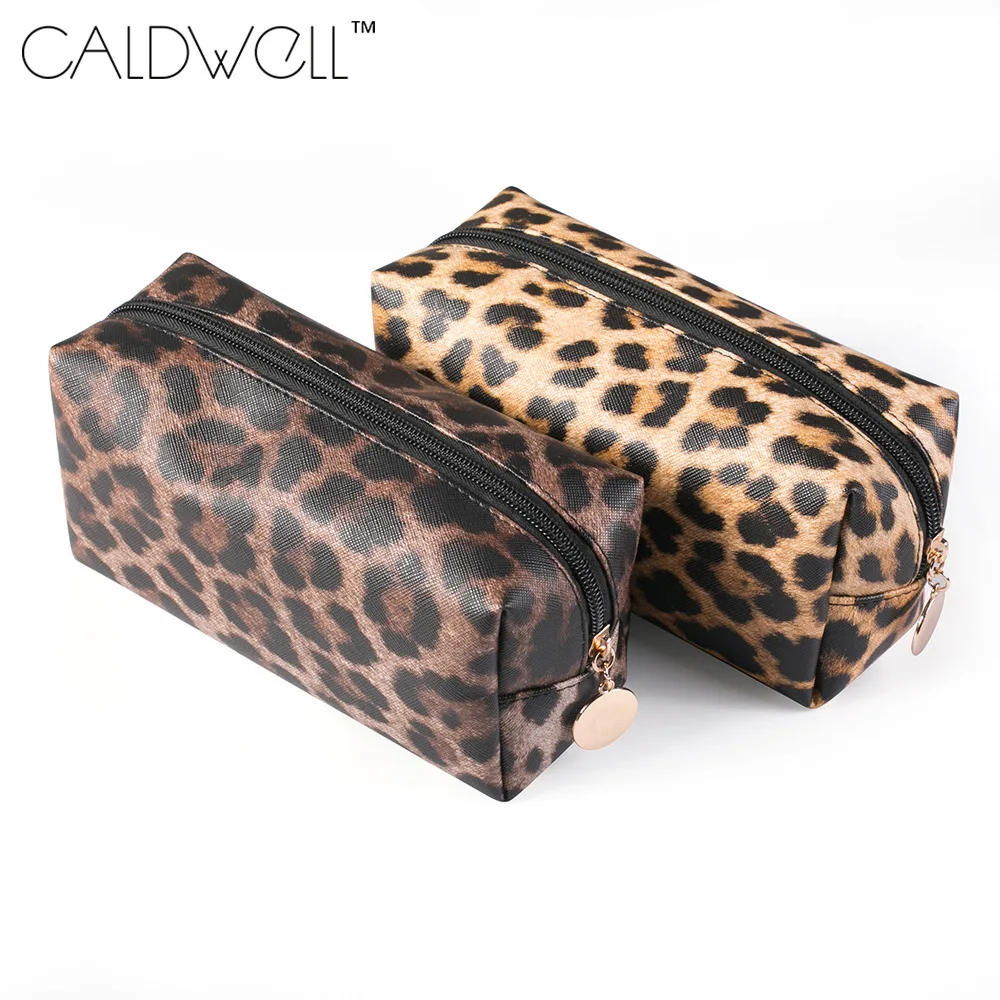 

Women PU Leather Fashion Leopard Cosmetic Bag Girl Zipper Travel Make Up Washing Pouch Toiletry Bag Beauty Organizer Accessories
