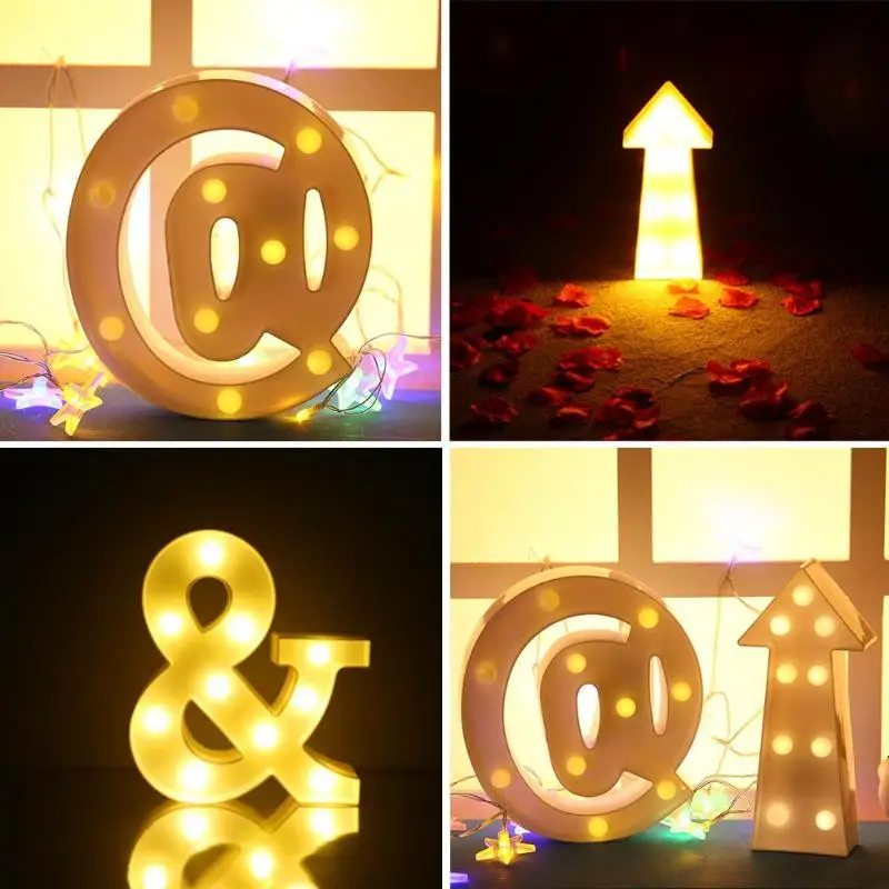 

Creative 3D special Number LED Night Light Push Button Wall Hanging Night Light Wedding Decoration Gifts with letter light