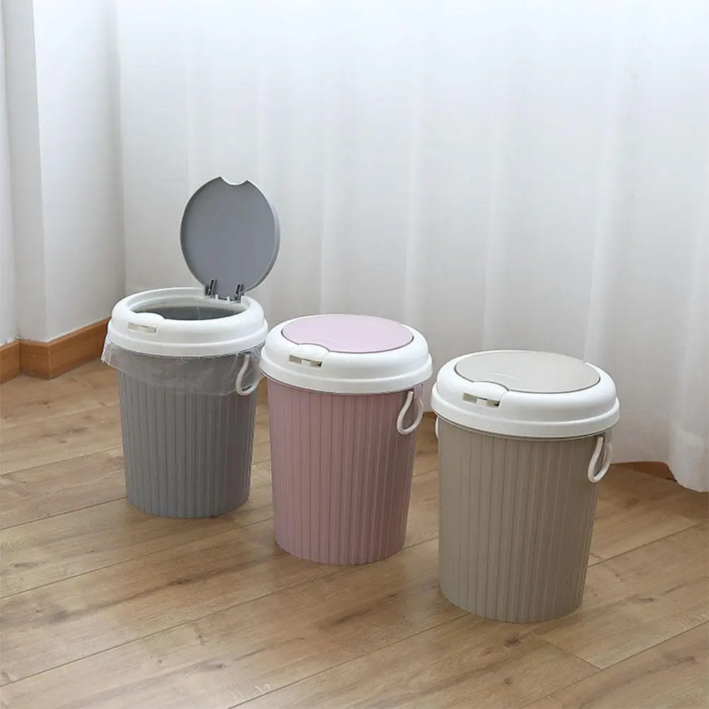 trash bin with swing lid