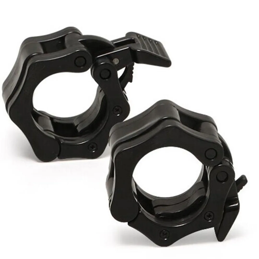 2Pcs Black Plastic Barbell Lock Collars Weight Lifting Barbell Clamps