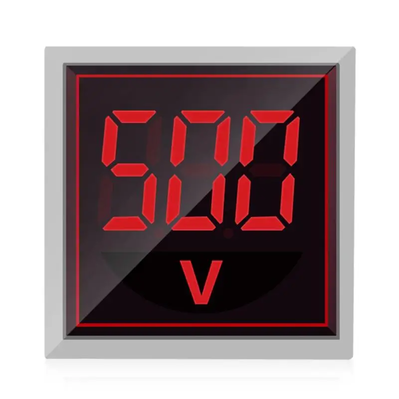 

Square LED Digital Voltmeter Ammeter Signal Lights Volt Voltage Current Combo Meter Indicator Tester Measuring AC 60-500V