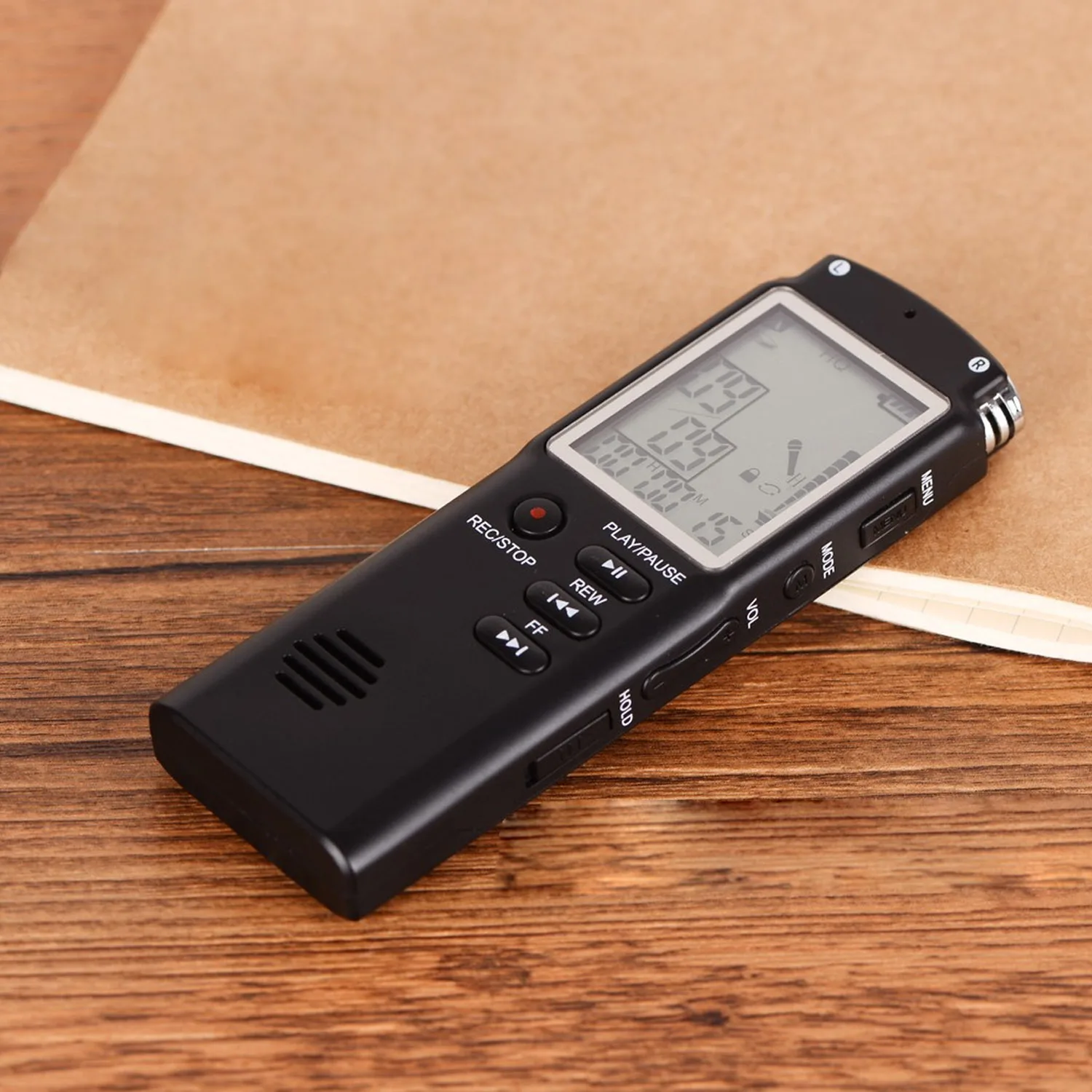

Gosear 8G HD Large Screen Digital MP3 Voice Recorder with Earphone USB Cable Telephone Adapter Microphone