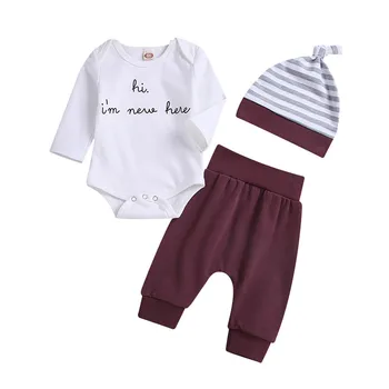 

Newborn Baby Girl Clothes Set Baby Clothes Infant Clothing Set Spring Toddler Outfits Girls Hat+Romper+Pants