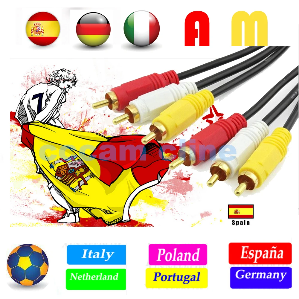 

DVB-S2 Satellite tv receiver cccam Cline 1 year Europe clines Spain/Germany For freesat V8 Super gtmedia V7S AV cable