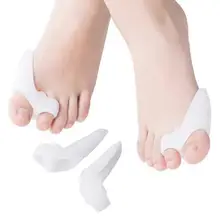 Силиконовый разделитель для пальцев ног/Уход за ступнями вальгусная деформация ортопедии ногу ню, белый большой палец домашний продукт ортопедические подтяжки правильные