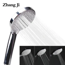 ZhangJi регулируемый 3-Функция Ванная комната насадка для душа хромированная силикагель сопла АБС пластик ручная экономия воды насадка для душа