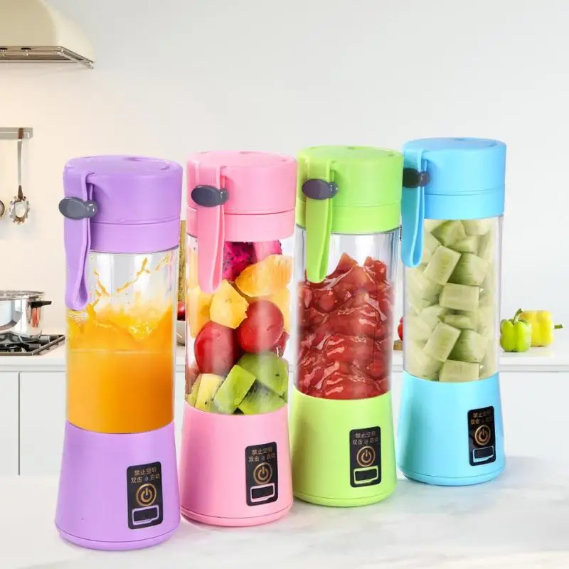 380ml Mini Juicer Juice Squeezers USB Rechargeable Blender Mixer Machine Smoothie Maker Vegetable Fruit Tools Extractor | Дом и сад